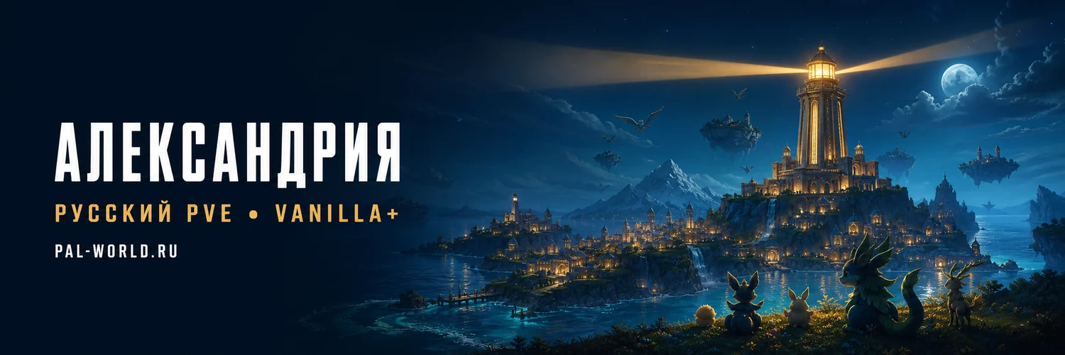 АЛЕКСАНДРИЯ, русский PvE Vanilla+ сервер Palworld